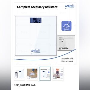 Andesfit Digital BMI Body Scale in White